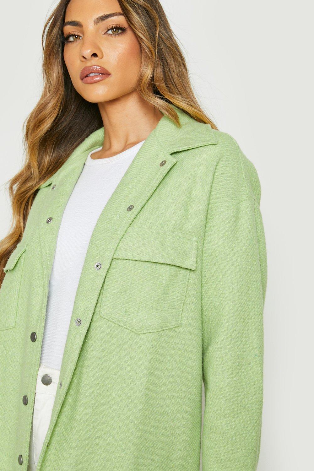 Green shacket clearance women's